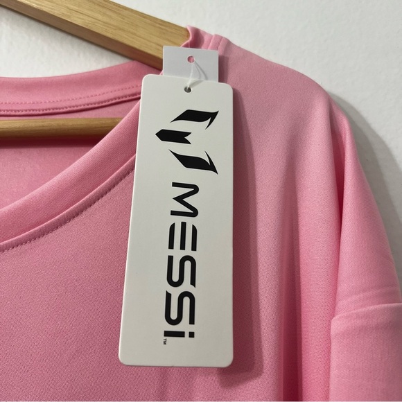Messi 2XL Candy Pink V Neck Shirt Jersey Futbol Soccer Fandom - Picture 6 of 10